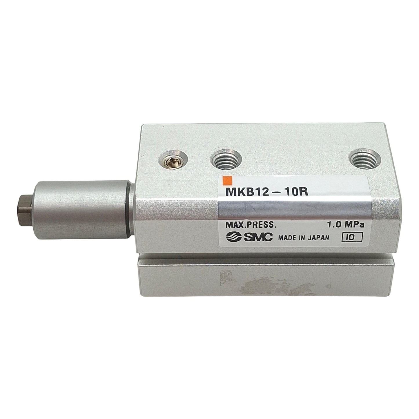 Used SMC MKB12-10R Rotary Clamp Cylinder, ø12mm Bore, 10mm Stroke, 40N, M5, 1.0MPa