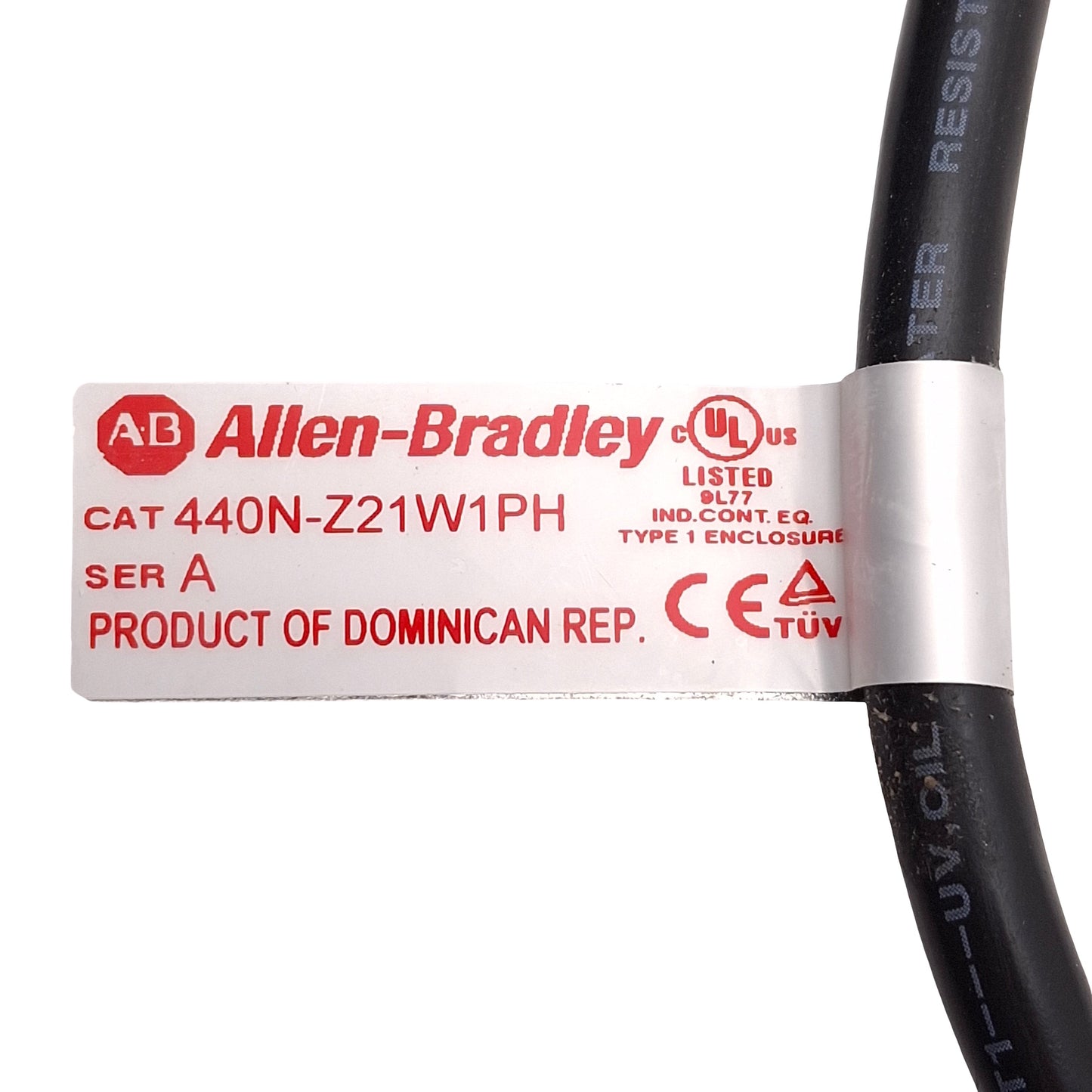 Used Allen Bradley 440N-Z21W1PH Safety Switch Sensor & Actuator 2NC, M12 8-Pin, 24VDC