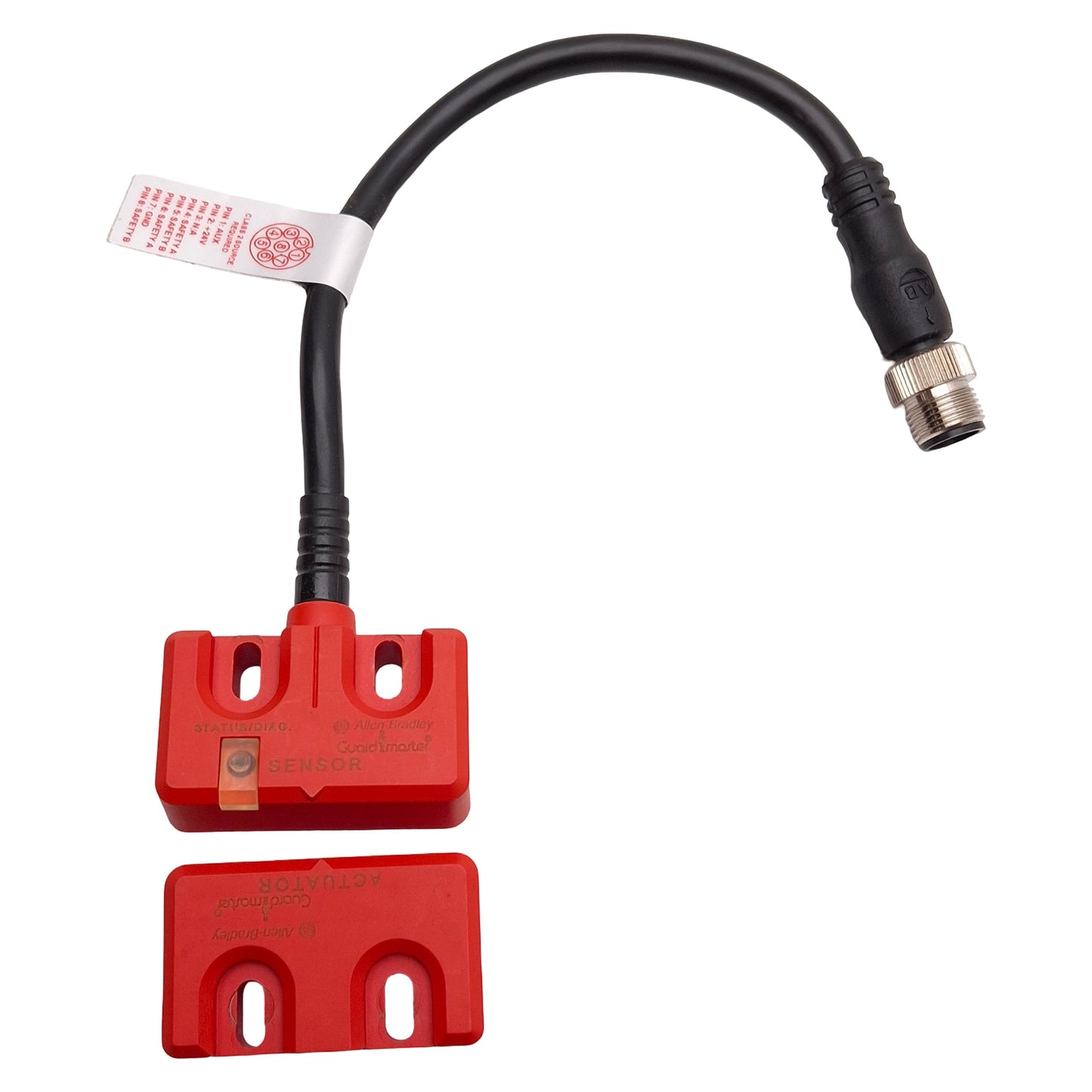Used Allen Bradley 440N-Z21W1PH Safety Switch Sensor & Actuator 2NC, M12 8-Pin, 24VDC