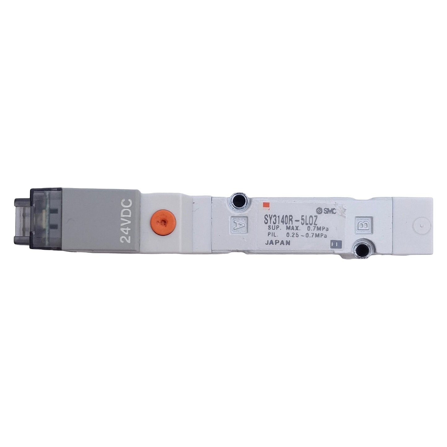 Used SMC SY3140R-5LOZ Solenoid Valve, 2-Pos 5-Port, 0.7MPa Max, 24VDC Coil
