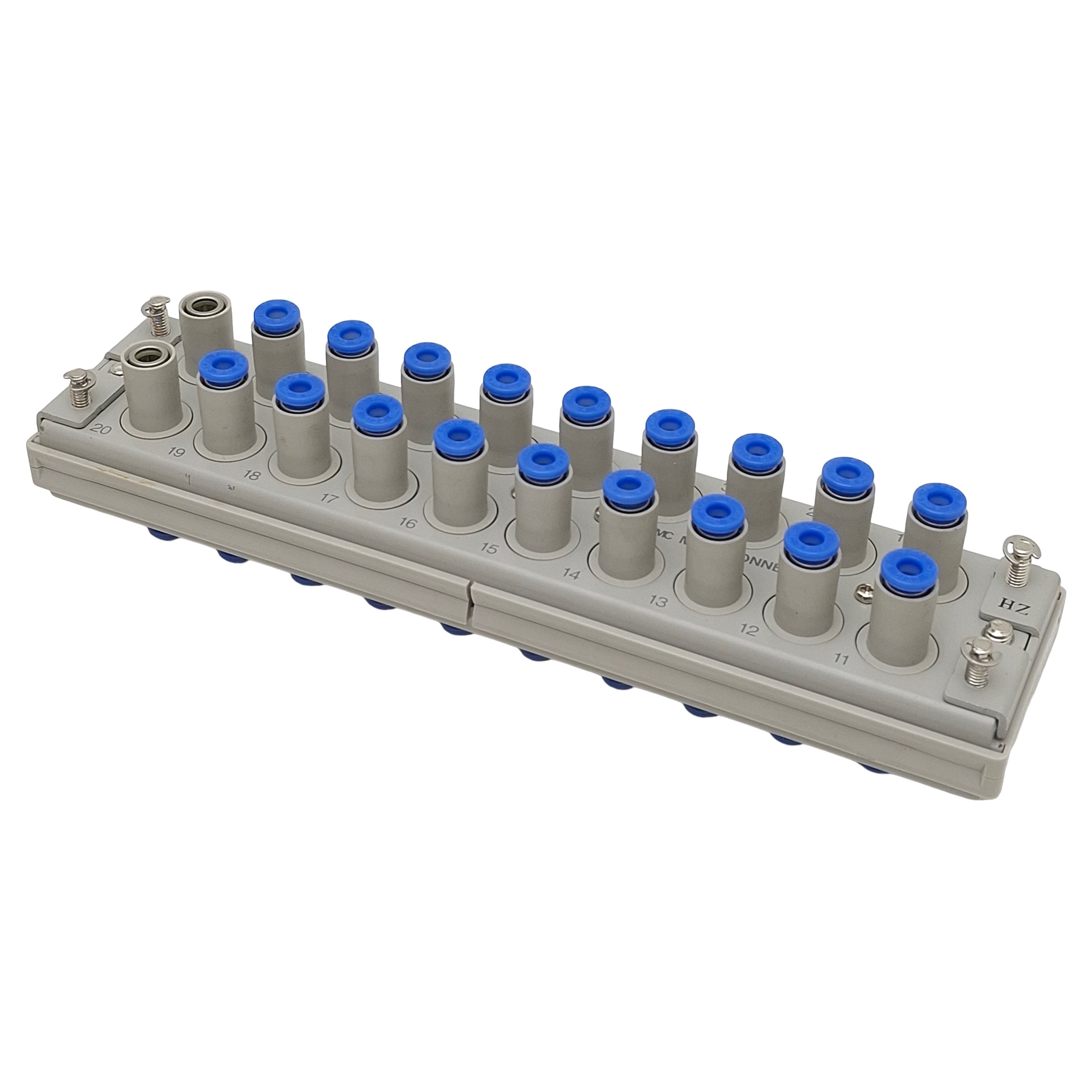 Rectangular Multi Connector SMC KDM20-04 Rectangular Multi-Connector, 20-Port ø4mm One-Touch Tubes ...