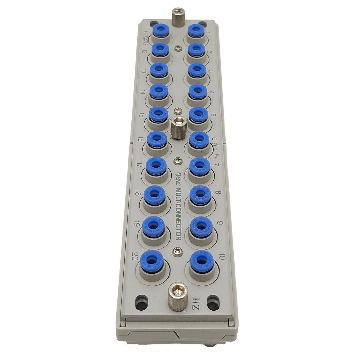 Used SMC KDM20-04 Rectangular Multi-Connector, 20-Port ø4mm One-Touch Tubes, 1MPa