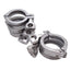 Used Lot of 5 Tri-Clover 211054 Stainless Steel Clamp Sanitary Fitting, Size 2in