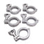 Used Lot of 5 Tri-Clover 211053 Stainless Steel Clamp Sanitary Fittings Size: 1-1/2in