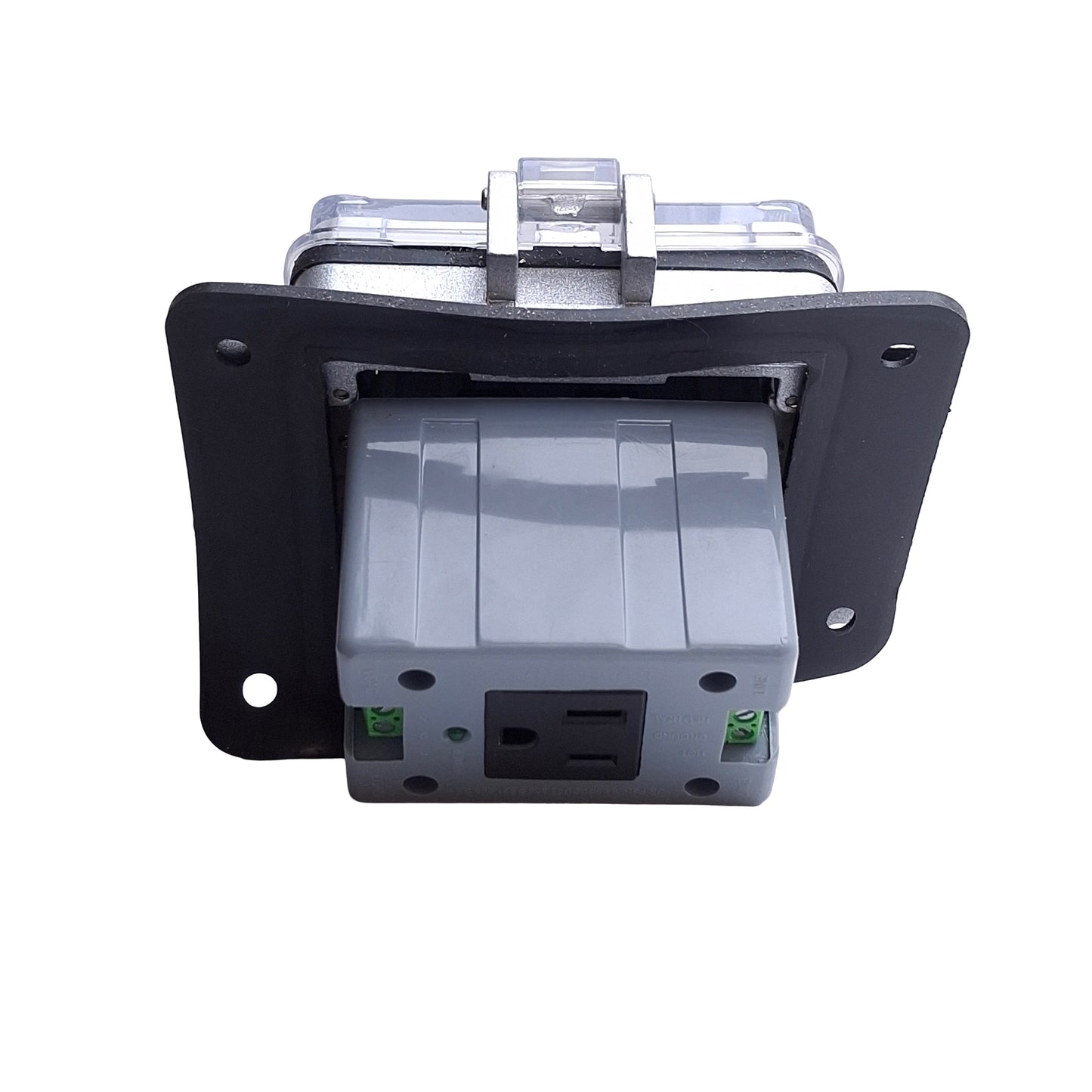 Used Hubbell PR205EB Power & Data Receptacle GFCI, 120VAC/20A Duplex, Ethernet