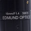 Used Edmund Optics 59870 Fixed Focal Length Lens 2/3", 16mm FL, f/1.6-1.6, C Mount