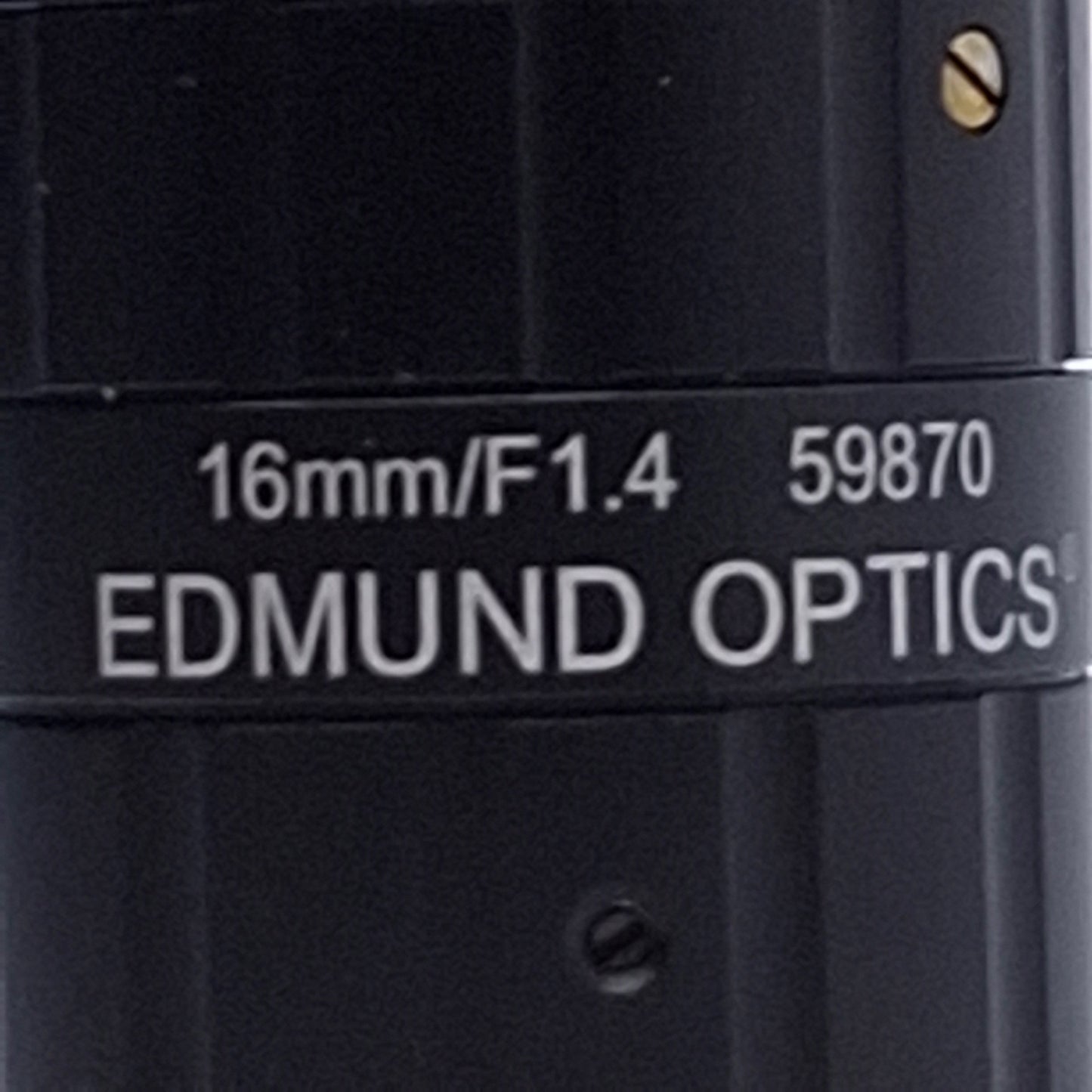 Used Edmund Optics 59870 Fixed Focal Length Lens 2/3", 16mm FL, f/1.6-1.6, C Mount
