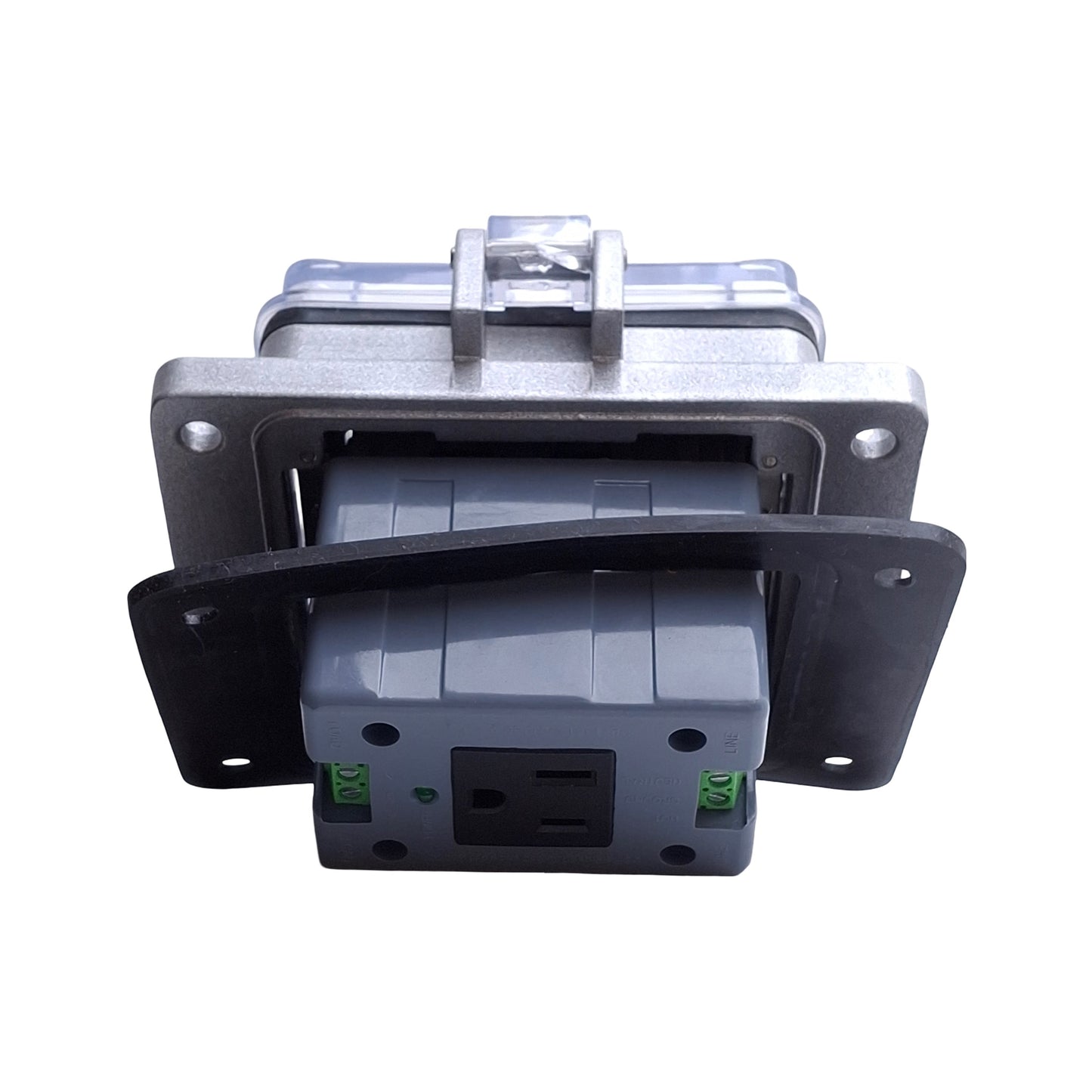 Used Hubbell PR20 Signal & Control Receptacle GFCI, 120VAC 20A, NEMA12/4 Enclosure