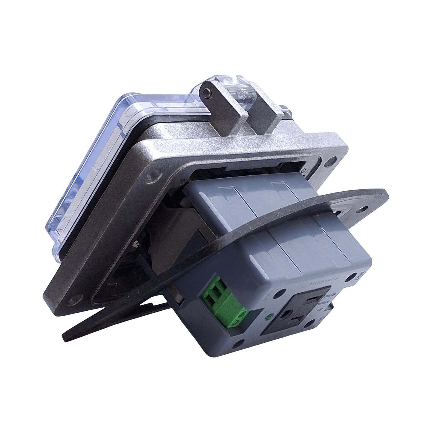Used Hubbell PR20 Signal & Control Receptacle GFCI, 120VAC 20A, NEMA12/4 Enclosure