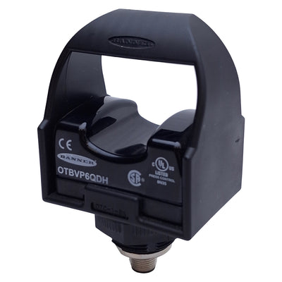 Used Banner OTBVP6QDH Optical Touch Button w/ Black Cover 10-30VDC, PNP, M12 4-Pin
