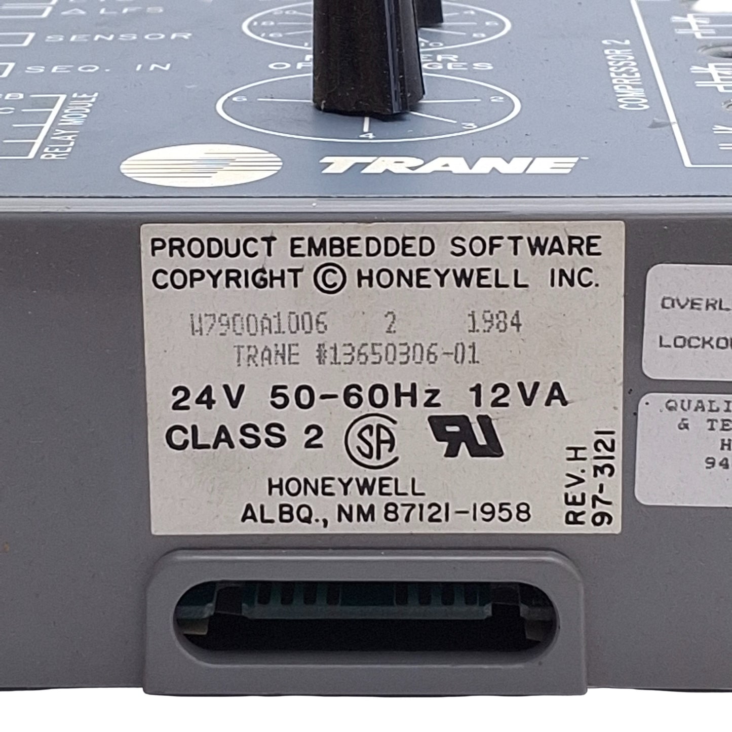 Used Honeywell / Trane Controls 13650306-01 HVAC Chiller Module, 24VAC 50/60Hz 12VA