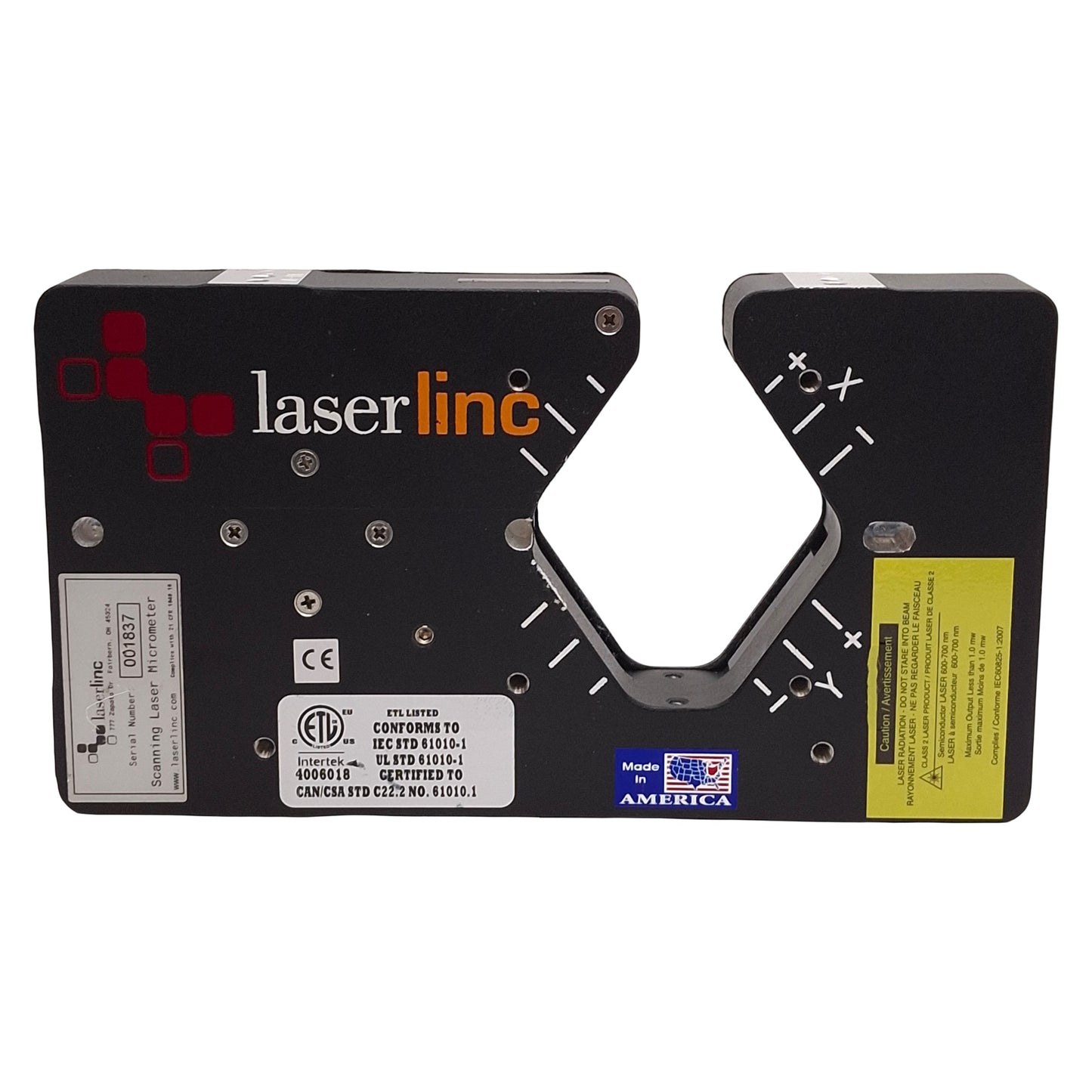 Used Laserlinc TLAser222 LASER Micrometer, 0.003-0.85in, 800 scan/sec *Scratches*