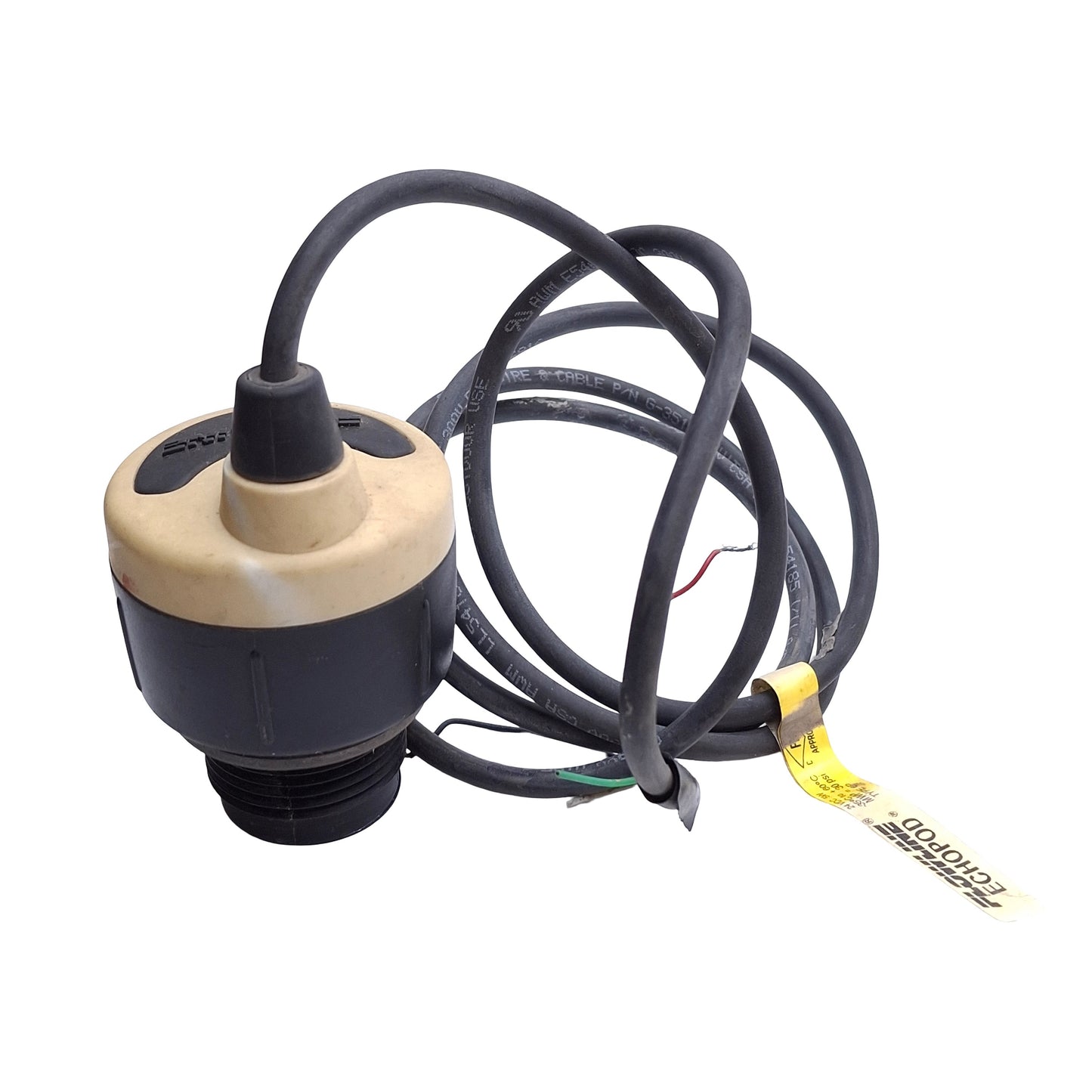 Used Flowline DL10-0 Ultrasonic Level Sensor, 1.25m Range, 4-20mA, 1in NPT, 24VDC