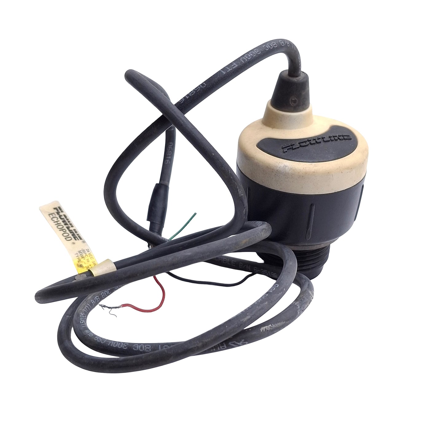 Used Flowline DL10-0 Ultrasonic Level Sensor, 1.25m Range, 4-20mA, 1in NPT, 24VDC