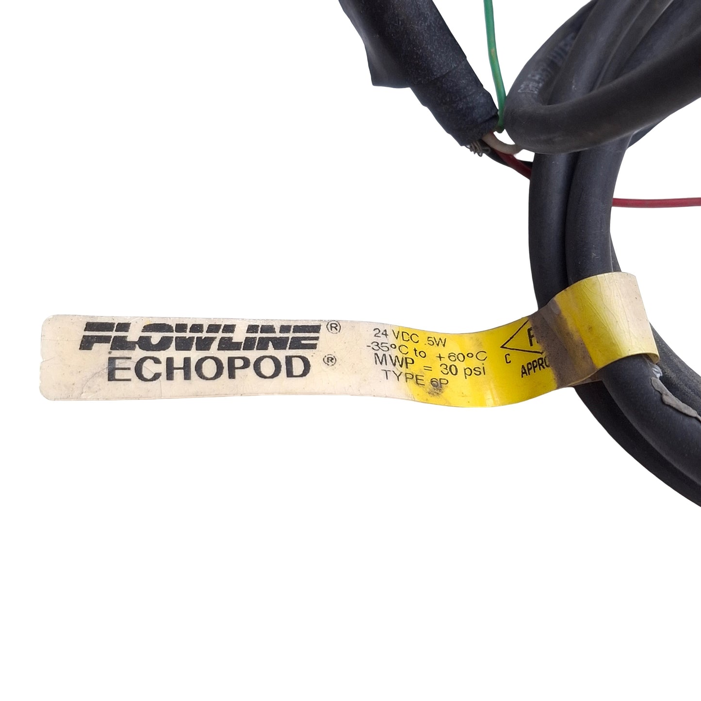 Used Flowline DL10-0 Ultrasonic Level Sensor, 1.25m Range, 4-20mA, 1in NPT, 24VDC