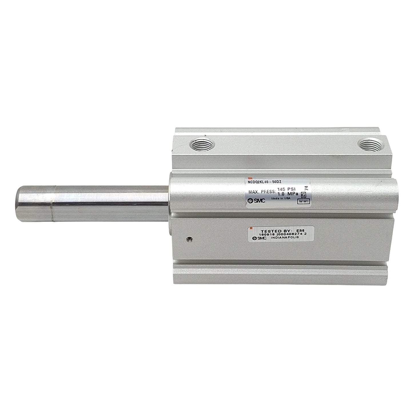 Used SMC NCDQ2KL40-50DZ Compact Non-Rotating Cylinder, ø40mm Bore, 50mm Stroke, Rc1/8