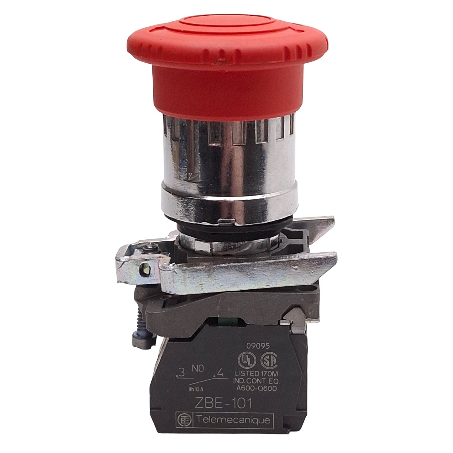 Used Schneider Electric XB4BS844441 Turn-to-Release E-Stop, ø40mm, 1NO+2NC, 10A 600V