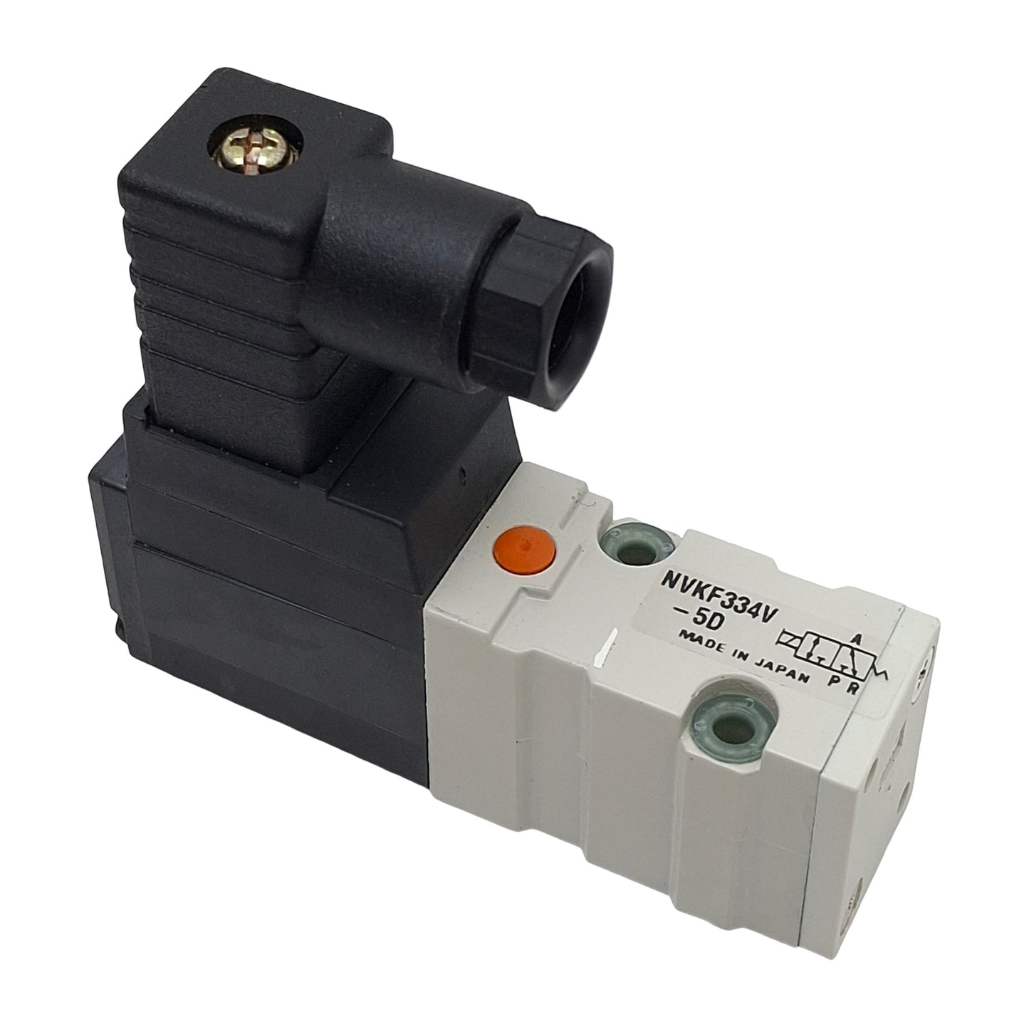 Used SMC NVKF334V-5DZ Vacuum Solenoid Valve, 2-Way, -100kPa ~0.7MPa, 24VDC Coil