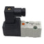 Used SMC NVKF334V-5DZ Vacuum Solenoid Valve, 2-Way, -100kPa ~0.7MPa, 24VDC Coil
