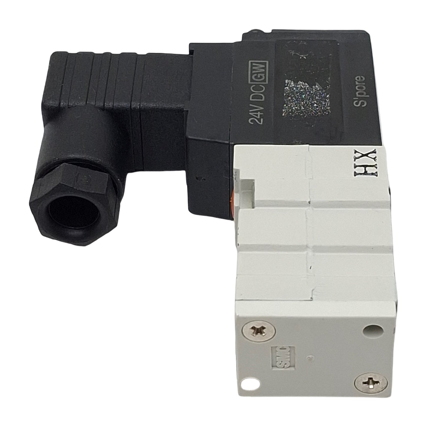 Used SMC NVKF334V-5DZ Vacuum Solenoid Valve, 2-Way, -100kPa ~0.7MPa, 24VDC Coil
