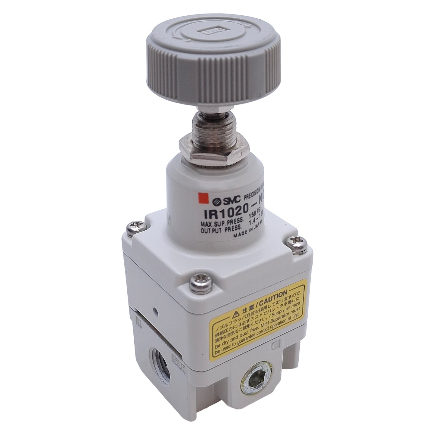 Used SMC IR1020-N01 Precision Regulator, Set Pressure: 1.4 ~120psi, 1/8" NPT Ports