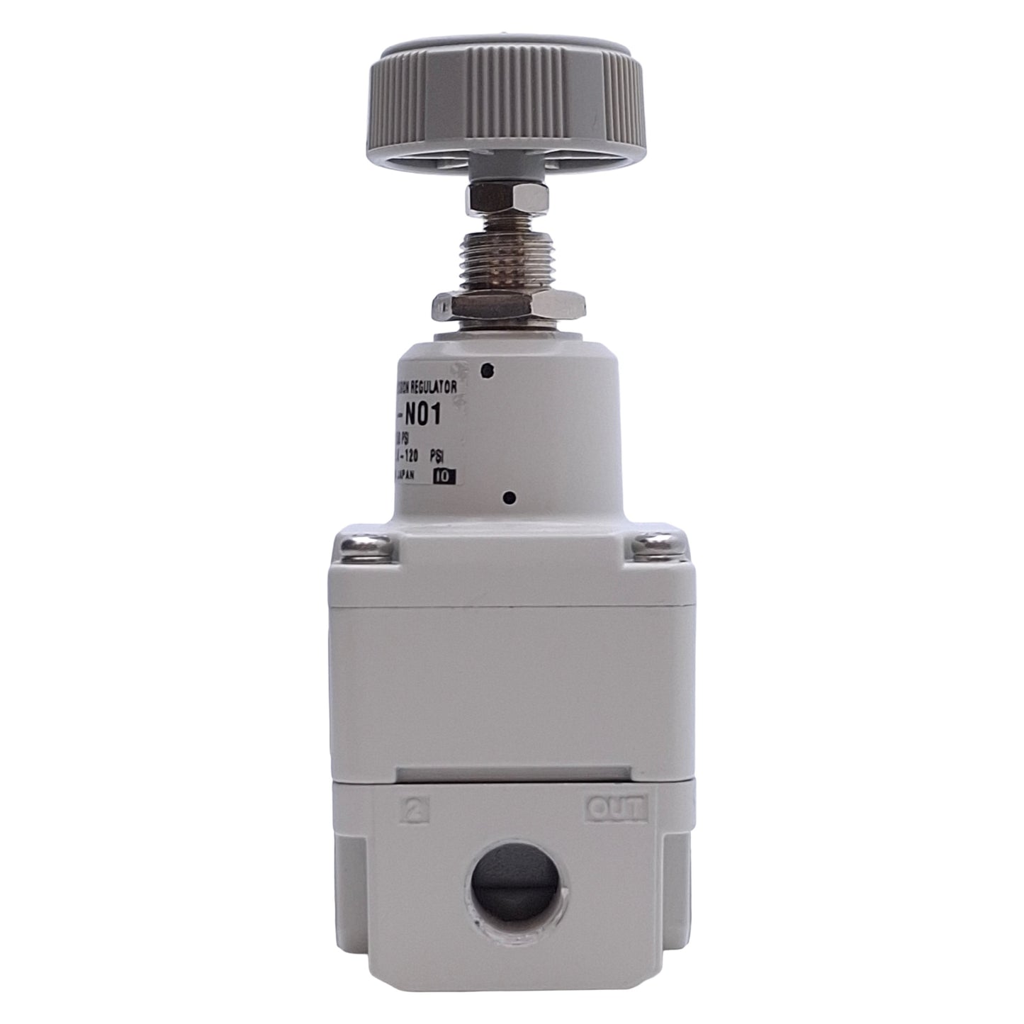 Used SMC IR1020-N01 Precision Regulator, Set Pressure: 1.4 ~120psi, 1/8" NPT Ports