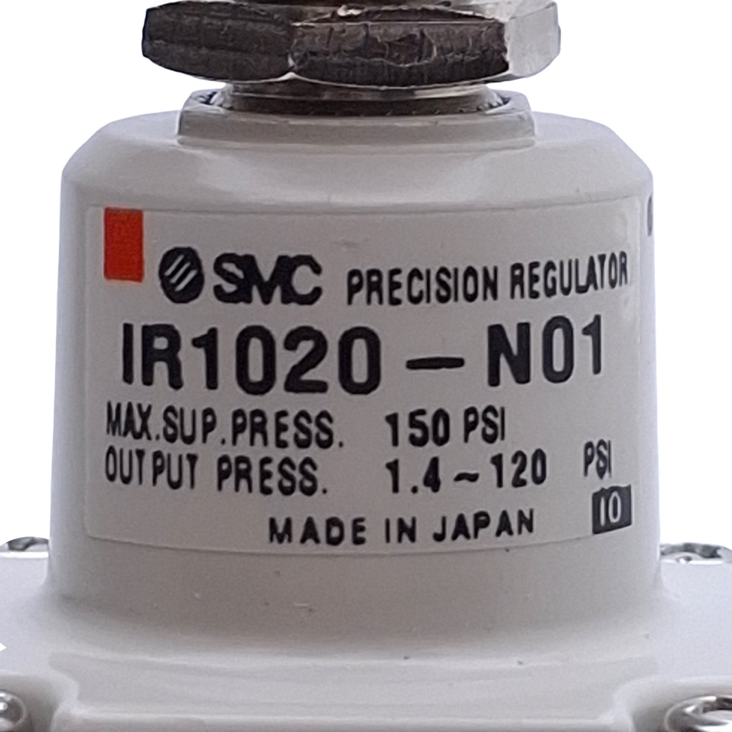 Used SMC IR1020-N01 Precision Regulator, Set Pressure: 1.4 ~120psi, 1/8" NPT Ports
