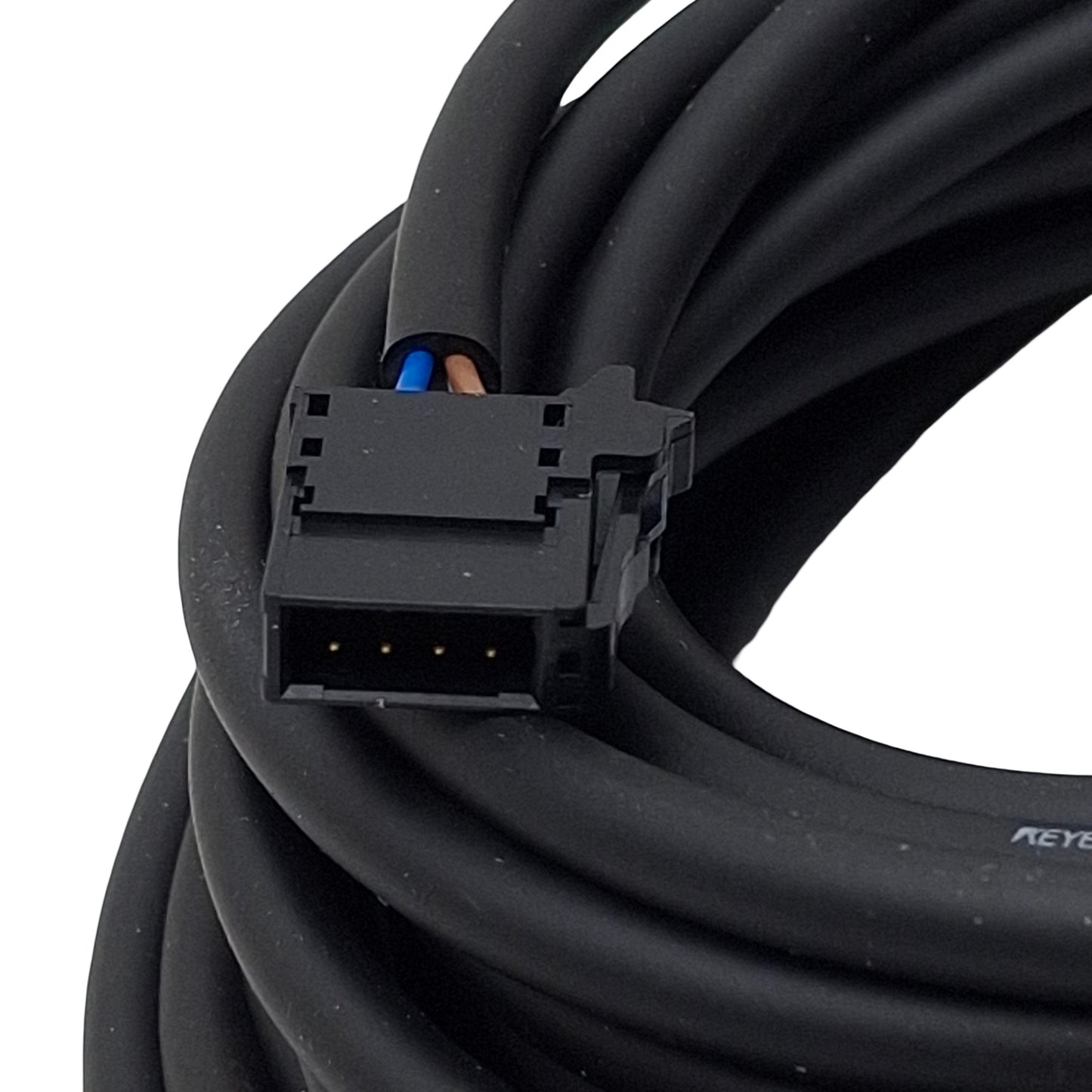 New Keyence GT2-CHL5M LVDT Sensor Head Cable, 4-Pin M8 to L-Type E-Con Connector, 5m