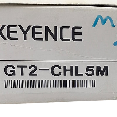New Keyence GT2-CHL5M LVDT Sensor Head Cable, 4-Pin M8 to L-Type E-Con Connector, 5m
