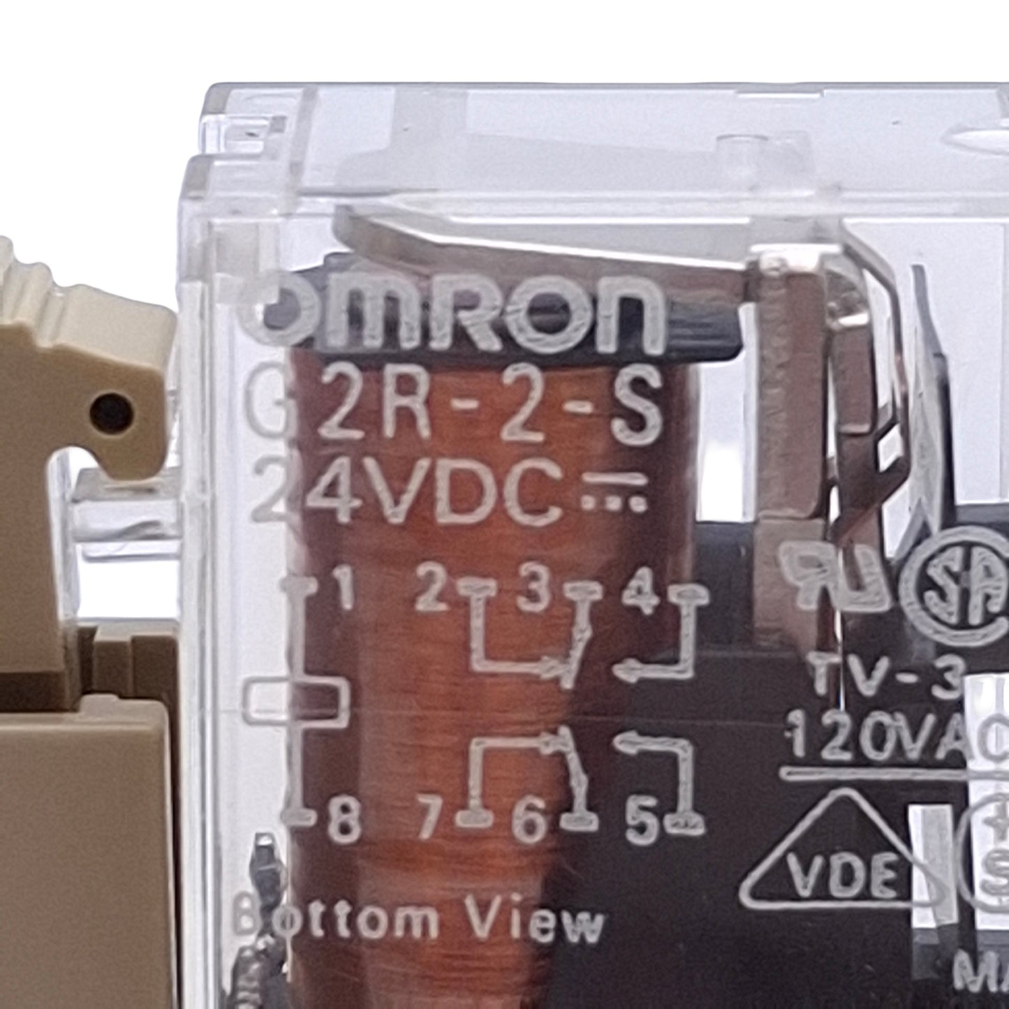 Used Lot of 2 Omron G2R-2-S Control Relays w/Socket 2-Pole, DPDT, 24VDC Coil