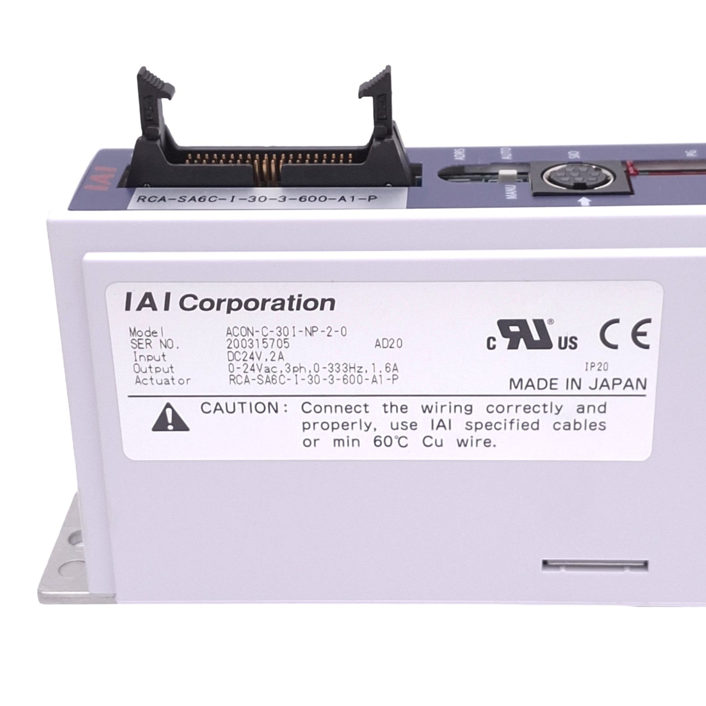 Used IAI ACON-C-30I-NP-2-0 Position Controller for ROBO Cylinder, NPN I/O, 24VDC