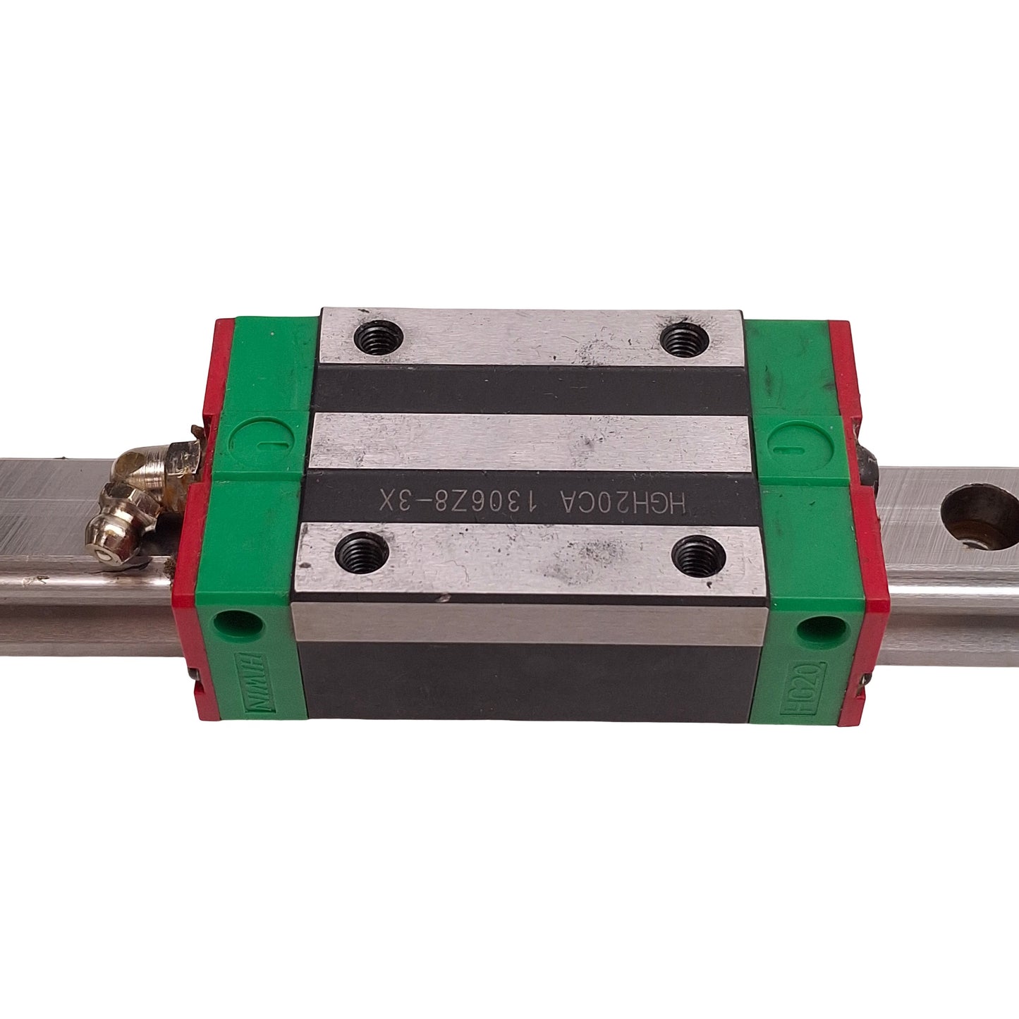 Used Hiwin HGH20CA Ball Bearing Carriage Block Slide on 650mm Linear Guide Rail