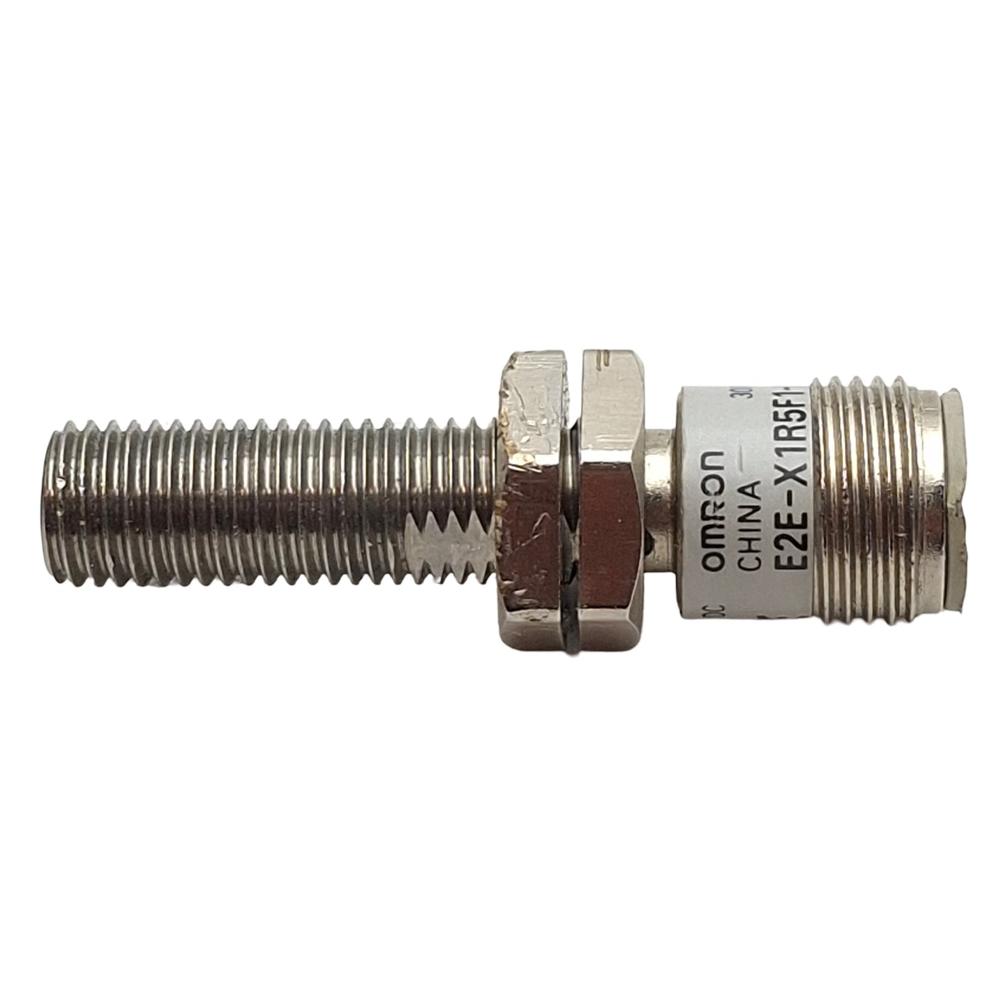 Used Omron E2E-X1R5F1-M1 Proximity Sensor, PNP NO, 1.5mm Range, 12-24VDC, 4-Pin M12