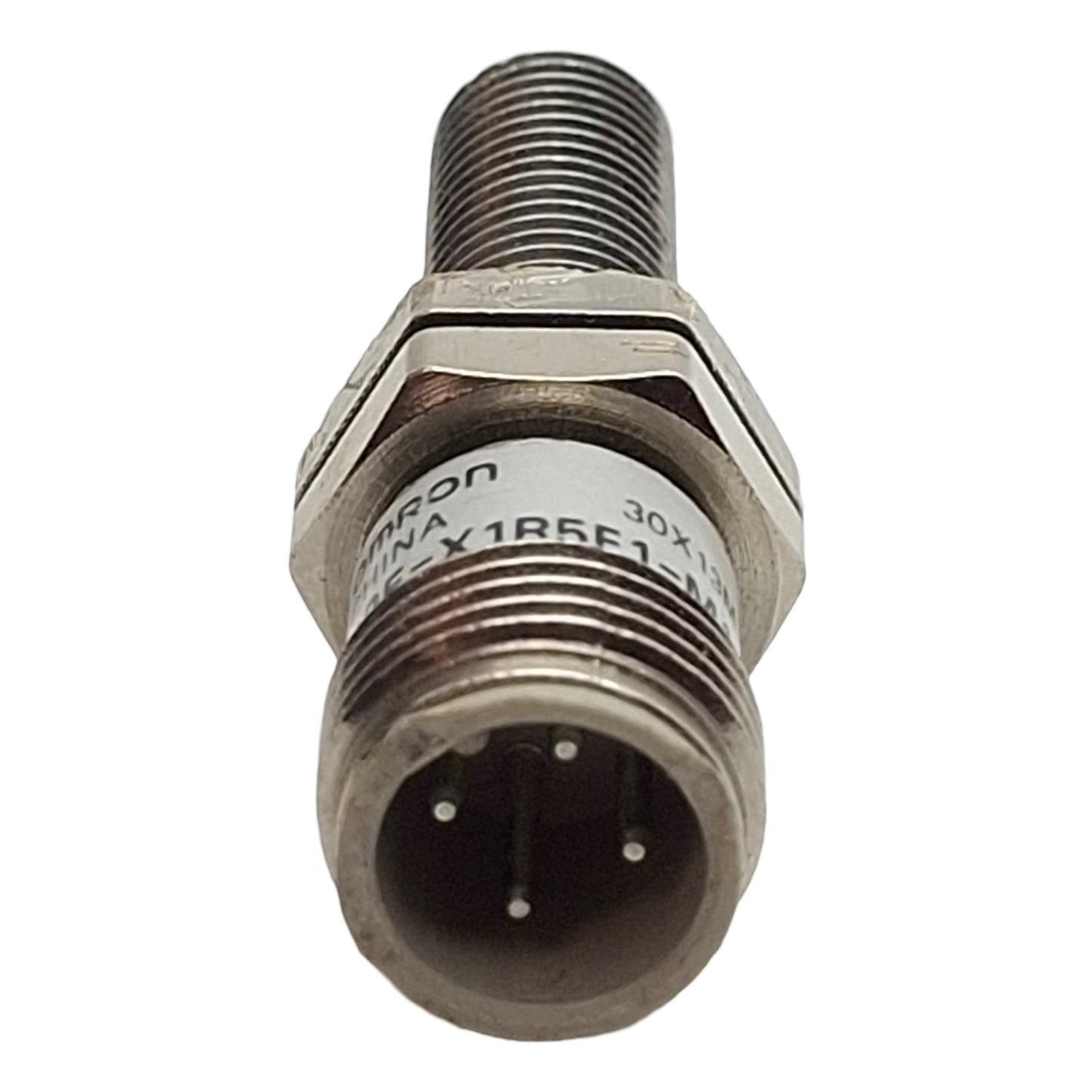 Used Omron E2E-X1R5F1-M1 Proximity Sensor, PNP NO, 1.5mm Range, 12-24VDC, 4-Pin M12