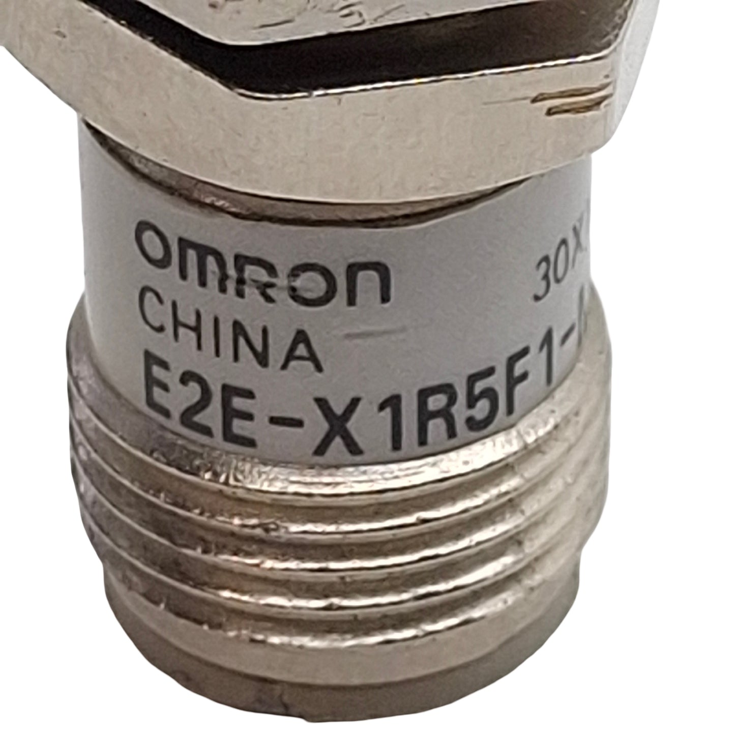Used Omron E2E-X1R5F1-M1 Proximity Sensor, PNP NO, 1.5mm Range, 12-24VDC, 4-Pin M12