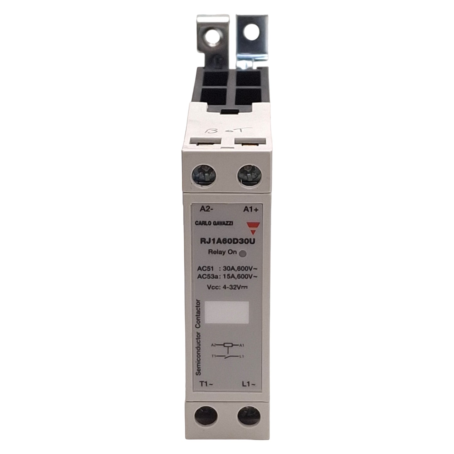 Used Carlo Gavazzi RJ1A60D30U Solid State Relay, 30A 600VAC Load, 4-32VDC Control