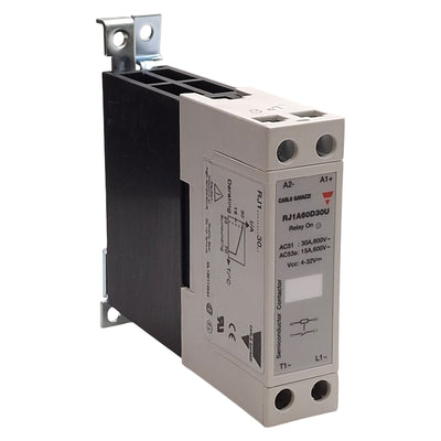 Used Carlo Gavazzi RJ1A60D30U Solid State Relay, 30A 600VAC Load, 4-32VDC Control