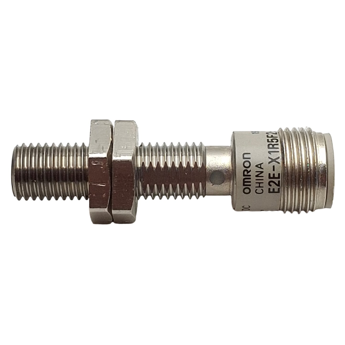 Used Omron E2E-X1R5F2-M1 Proximity Sensor, PNP NC, 1.5mm Range, 12-24VDC, 4-Pin M12