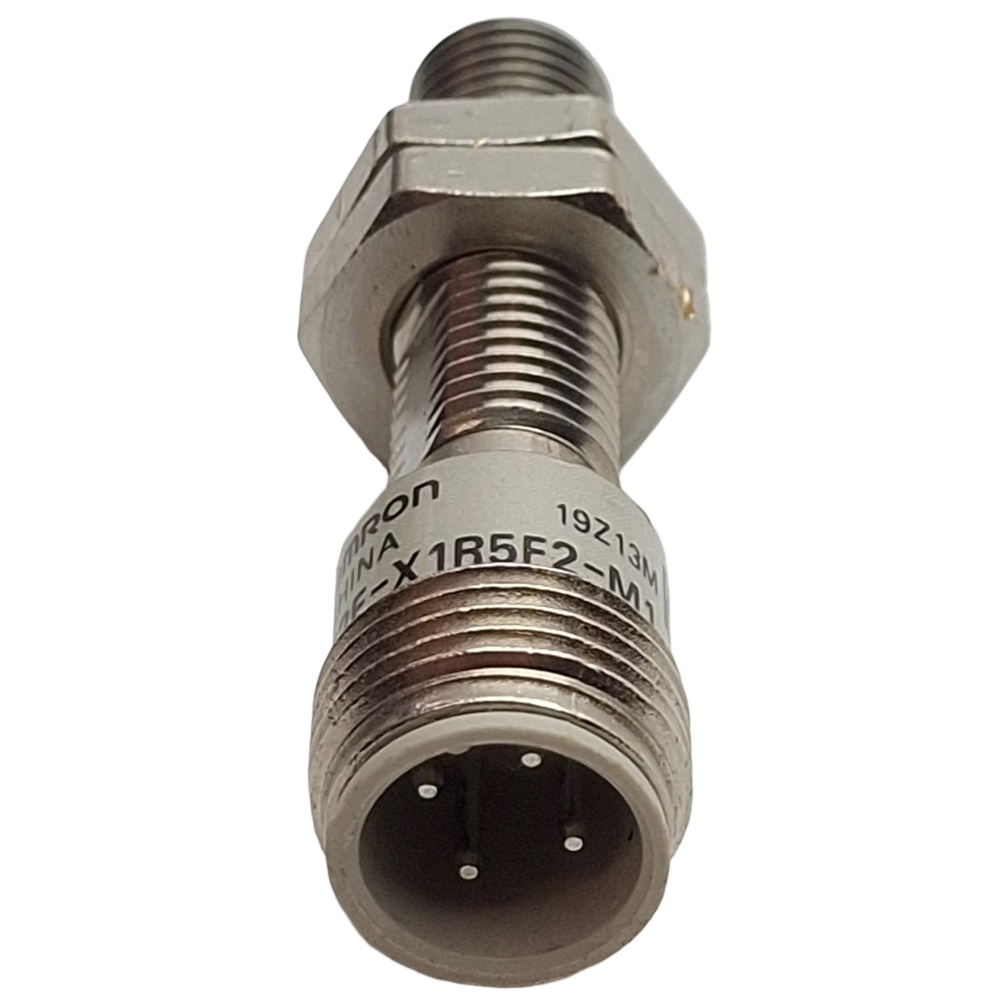 Used Omron E2E-X1R5F2-M1 Proximity Sensor, PNP NC, 1.5mm Range, 12-24VDC, 4-Pin M12