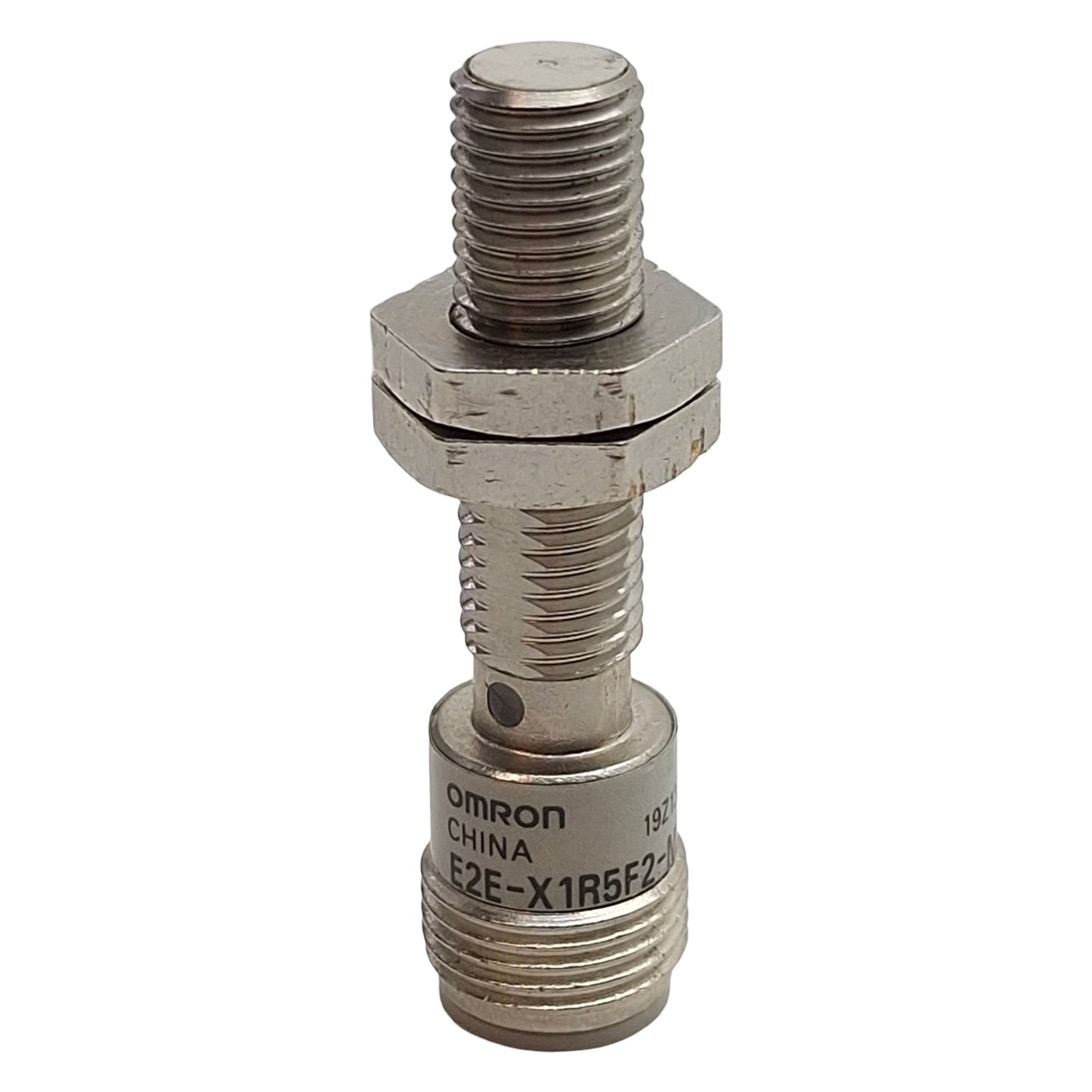 Used Omron E2E-X1R5F2-M1 Proximity Sensor, PNP NC, 1.5mm Range, 12-24VDC, 4-Pin M12