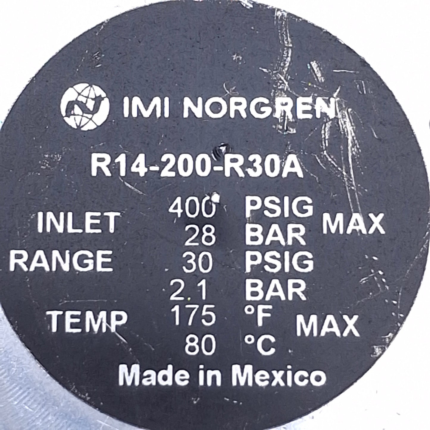 Used Norgren R14-200-R30A Nonadjustable Pressure Regulator 1/4" PTF, 400psig Max