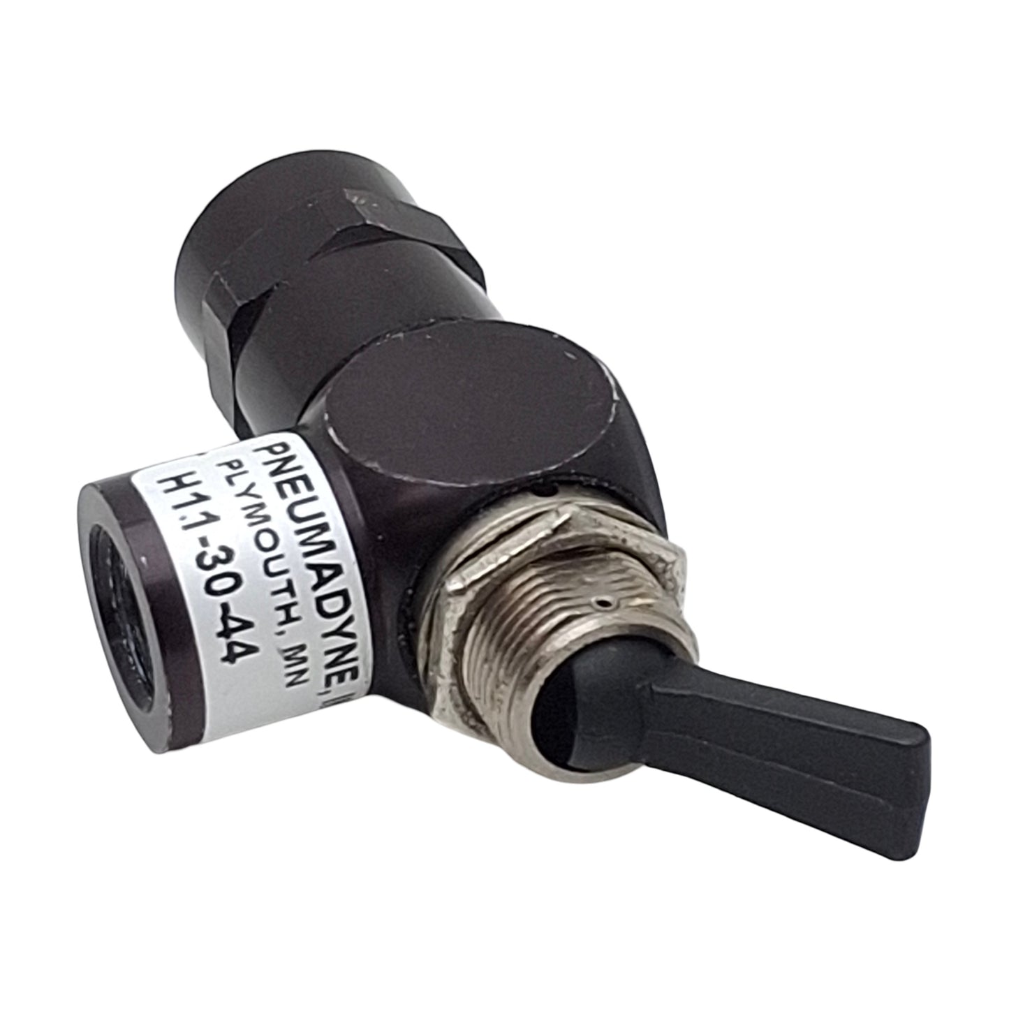 Used Pneumadyne H11-30-44 Manual Air Control Valve, 3-Way 2-Pos, 1/8in NPTF, 125psi