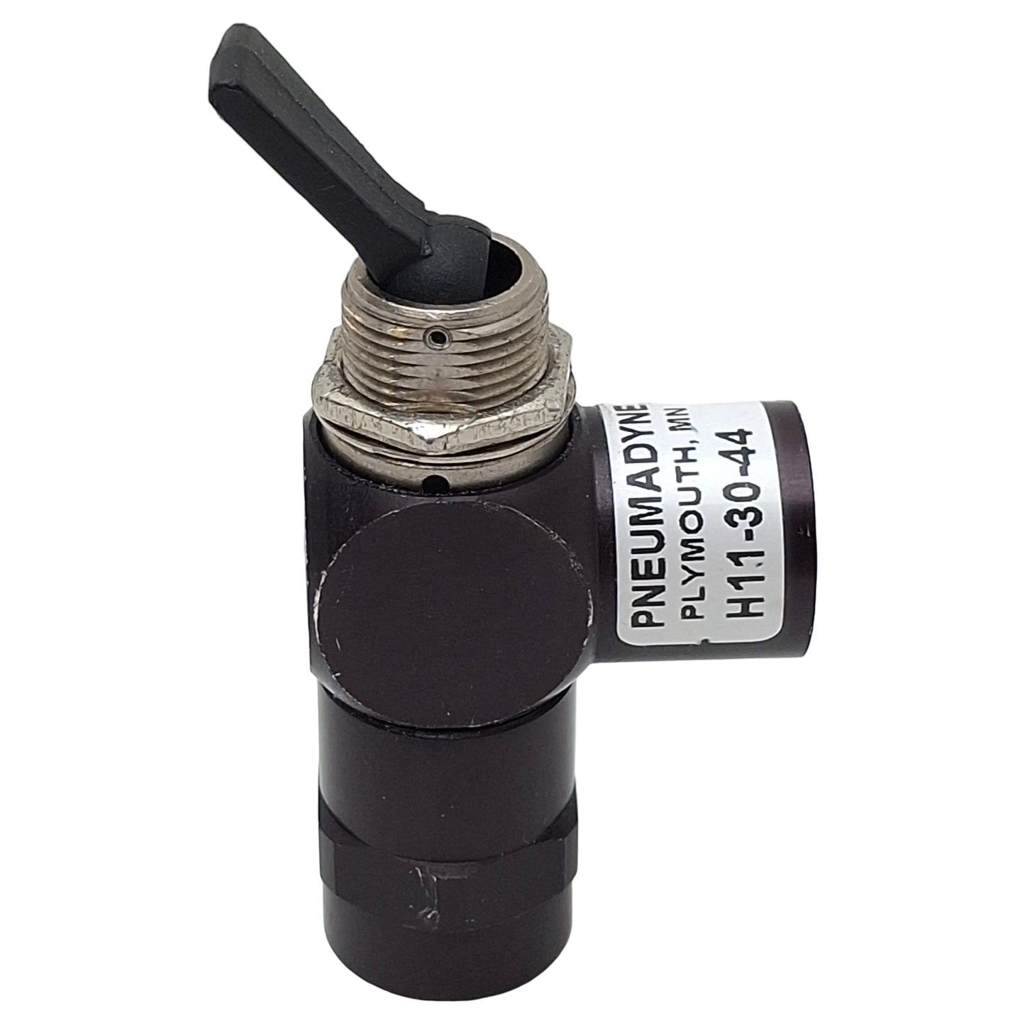Used Pneumadyne H11-30-44 Manual Air Control Valve, 3-Way 2-Pos, 1/8in NPTF, 125psi