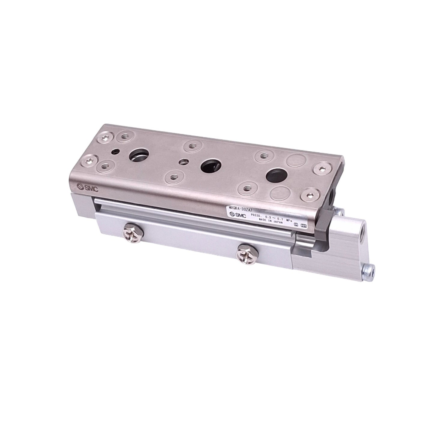New SMC MXQ8A-30ZA7 Air Slide Table, 8mm Bore, 30mm Stroke, M5, 0.7MPa Max