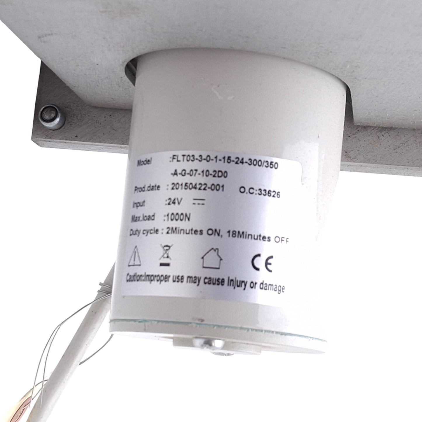 Used Sito Motor FLT03-3-0-1-15-24-300/350-A-G-07-10-2D0 Linear Actuator 15mm/s, 24VDC