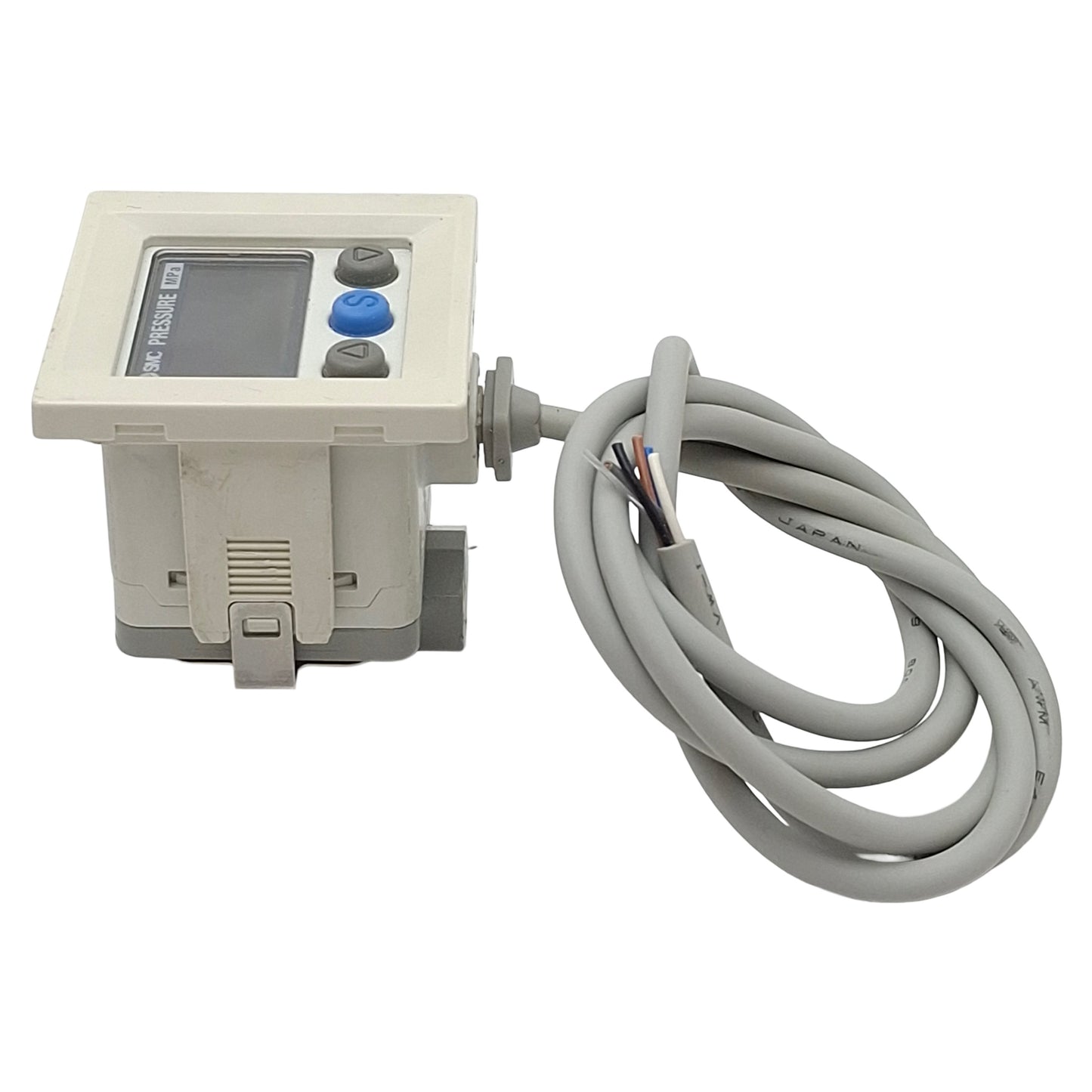 Used SMC ISE40A-M5-T Digital Pressure Switch, PNP, 12-24VDC, -0.1~1.0MPa 5-Wire Leads