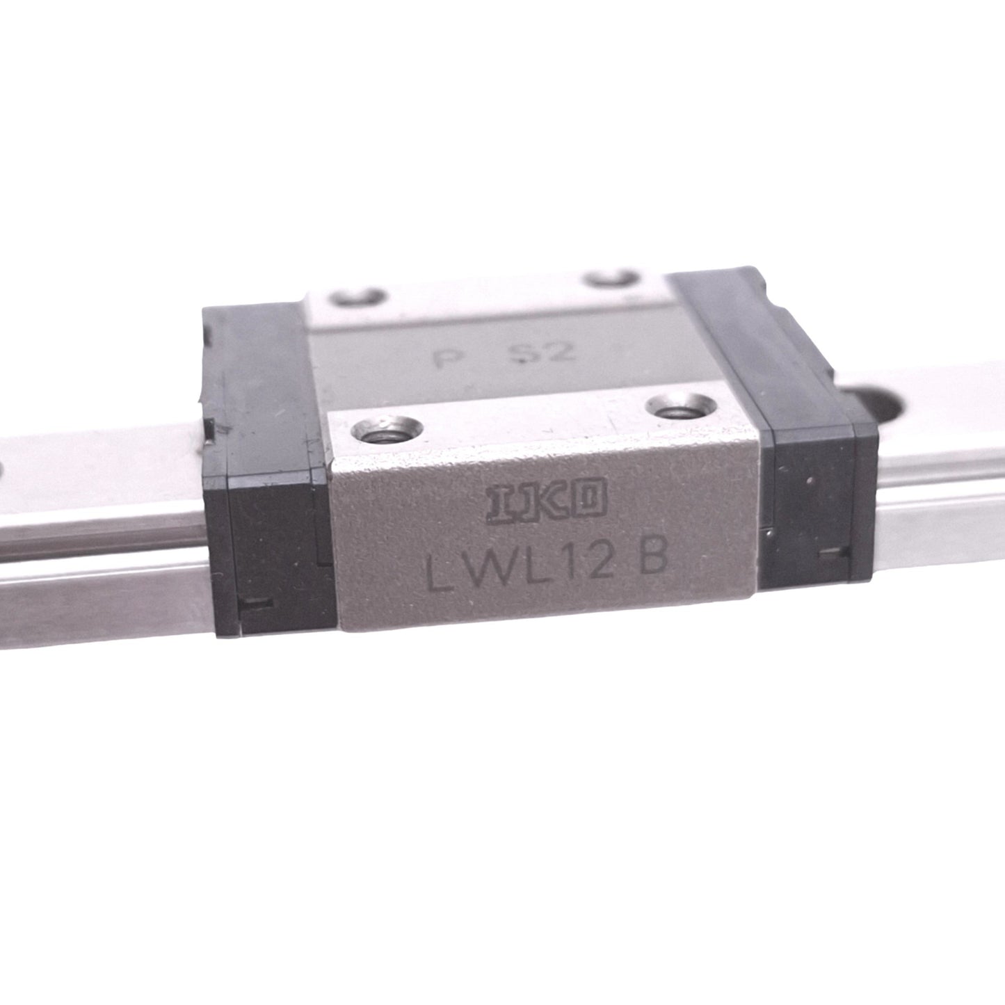 Used IKO LWL12B Linear Guide Block w/ 12x470mm Rail, 25mm Pitch, M3, 4290N Max