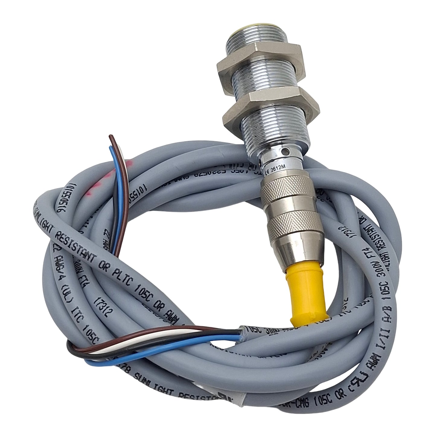Used Turck Bi5-M18-VP4X-H1141 Inductive Sensor, PNP, 5mm Range, 10-65VDC, M18 x 1