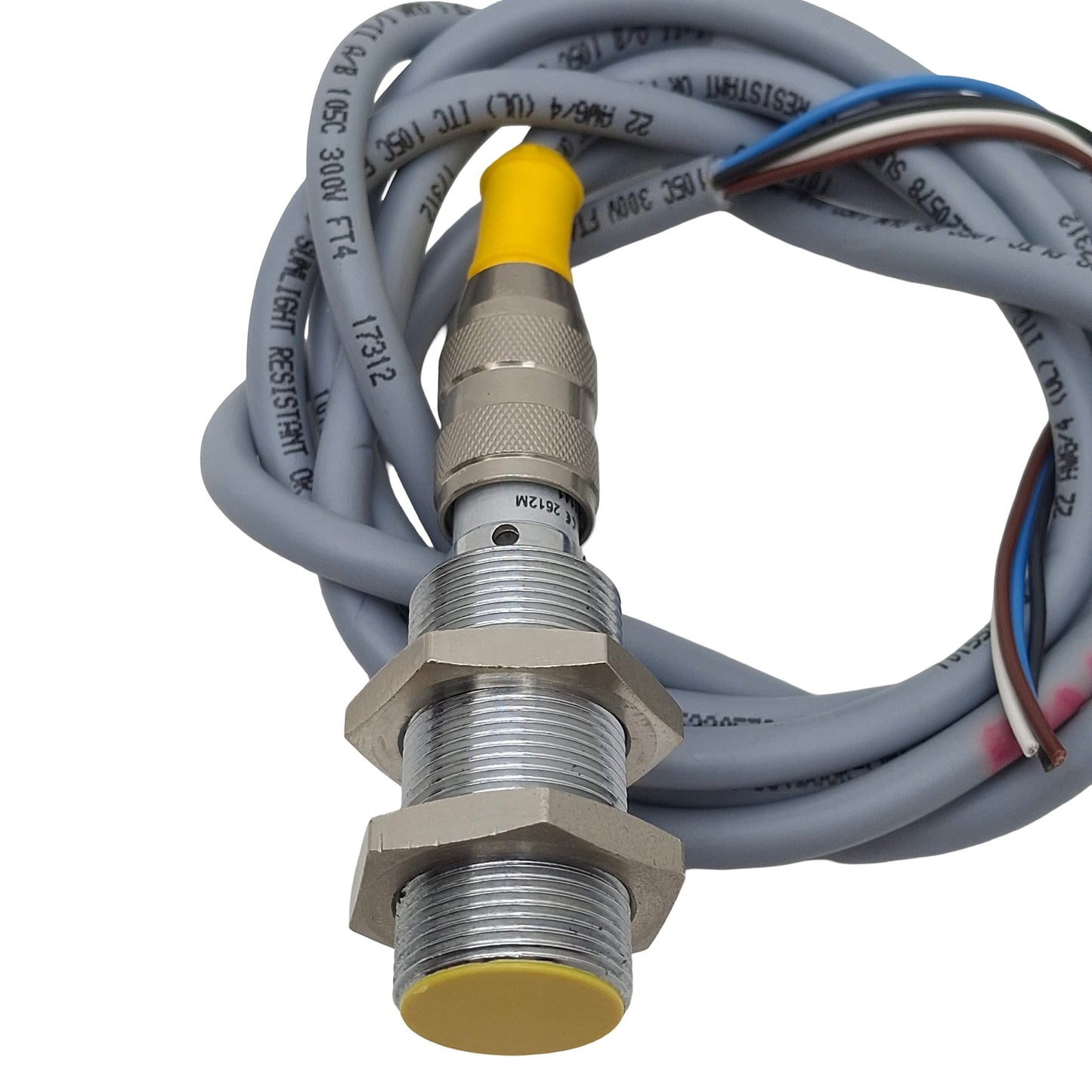 Used Turck Bi5-M18-VP4X-H1141 Inductive Sensor, PNP, 5mm Range, 10-65VDC, M18 x 1