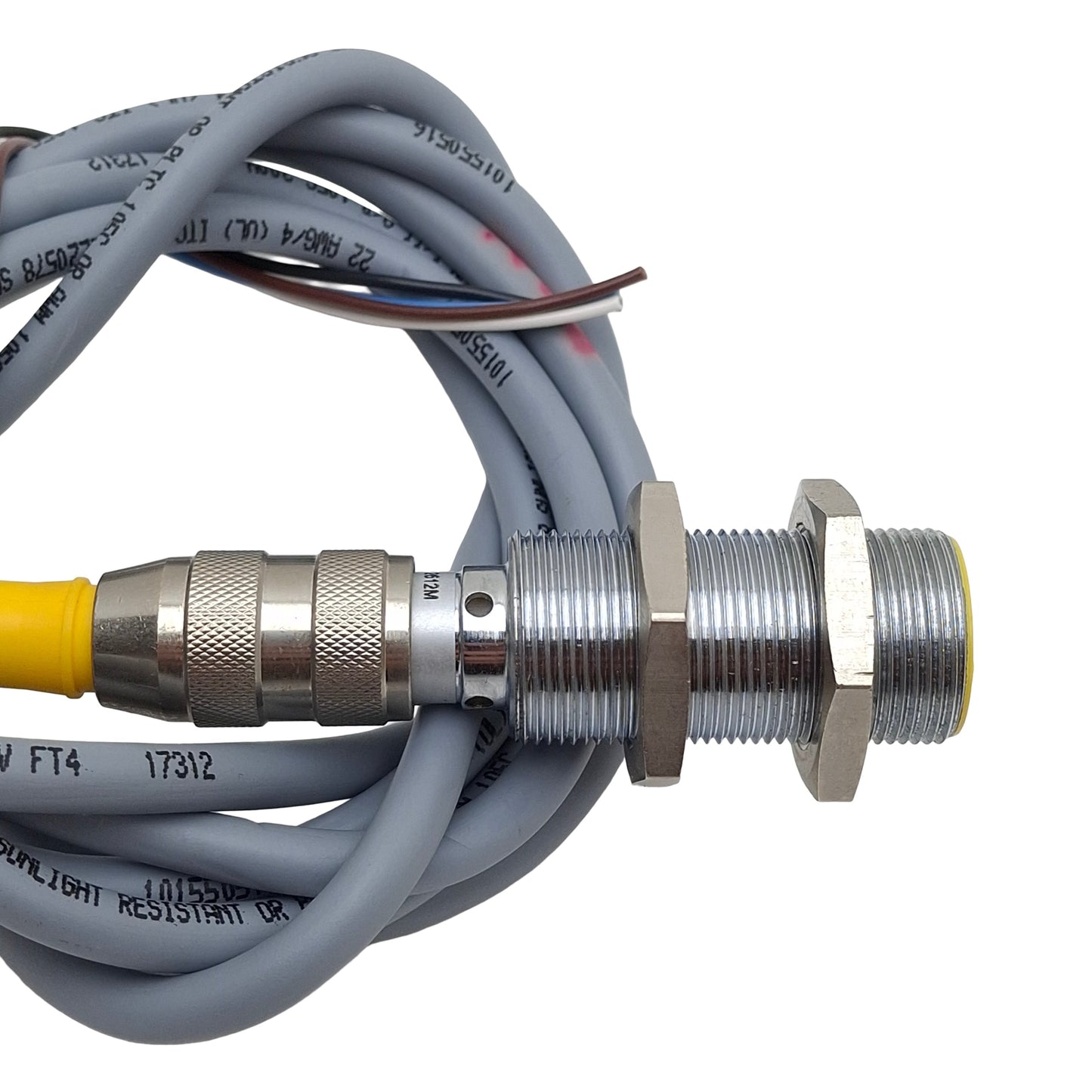 Used Turck Bi5-M18-VP4X-H1141 Inductive Sensor, PNP, 5mm Range, 10-65VDC, M18 x 1